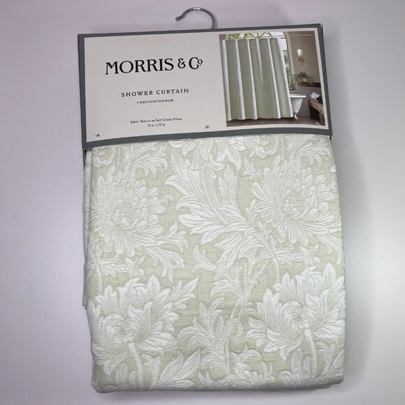 William Morris & Co Chrysanthemum Floral Shower Curtain - Picture 4 of 4